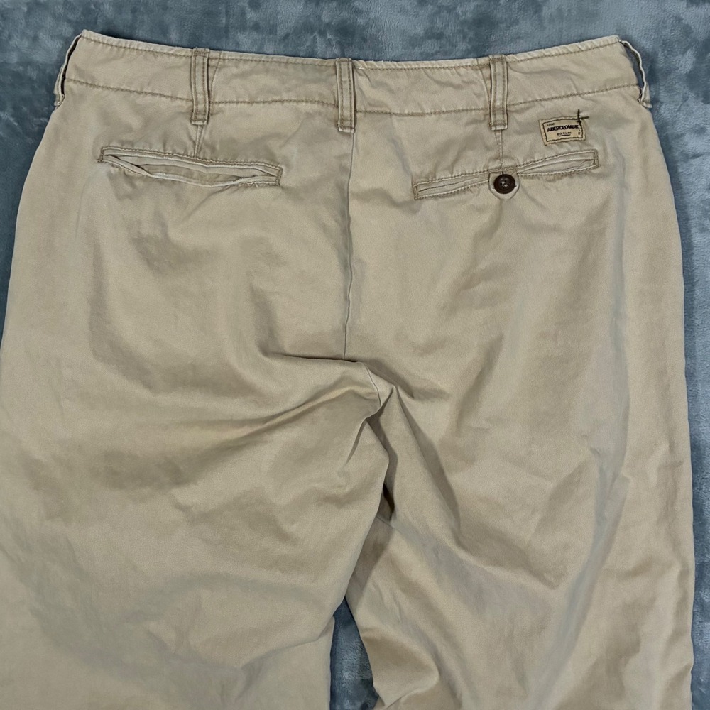 VTG Y2K Abercrombie Fitch Mens Khaki Chinos Straight Leg Pants Men's 36x30 - Picture 4 of 10